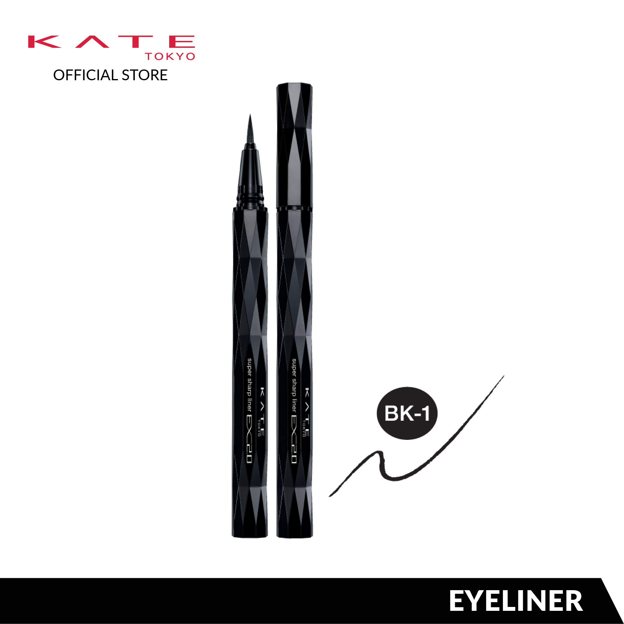 Gambar Kate Super Sharp Liner Ex2.0 Bk 1 [ Bundle of 3)