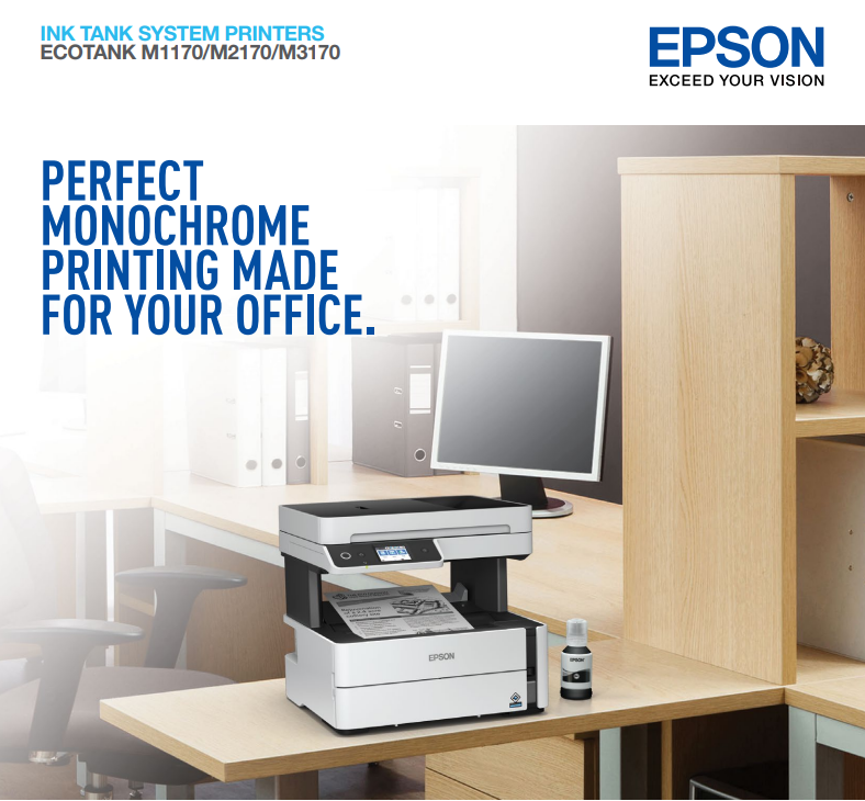 Epson Ecotank Monochrome M1170 Ink Tank Printer Gs Premium Stores