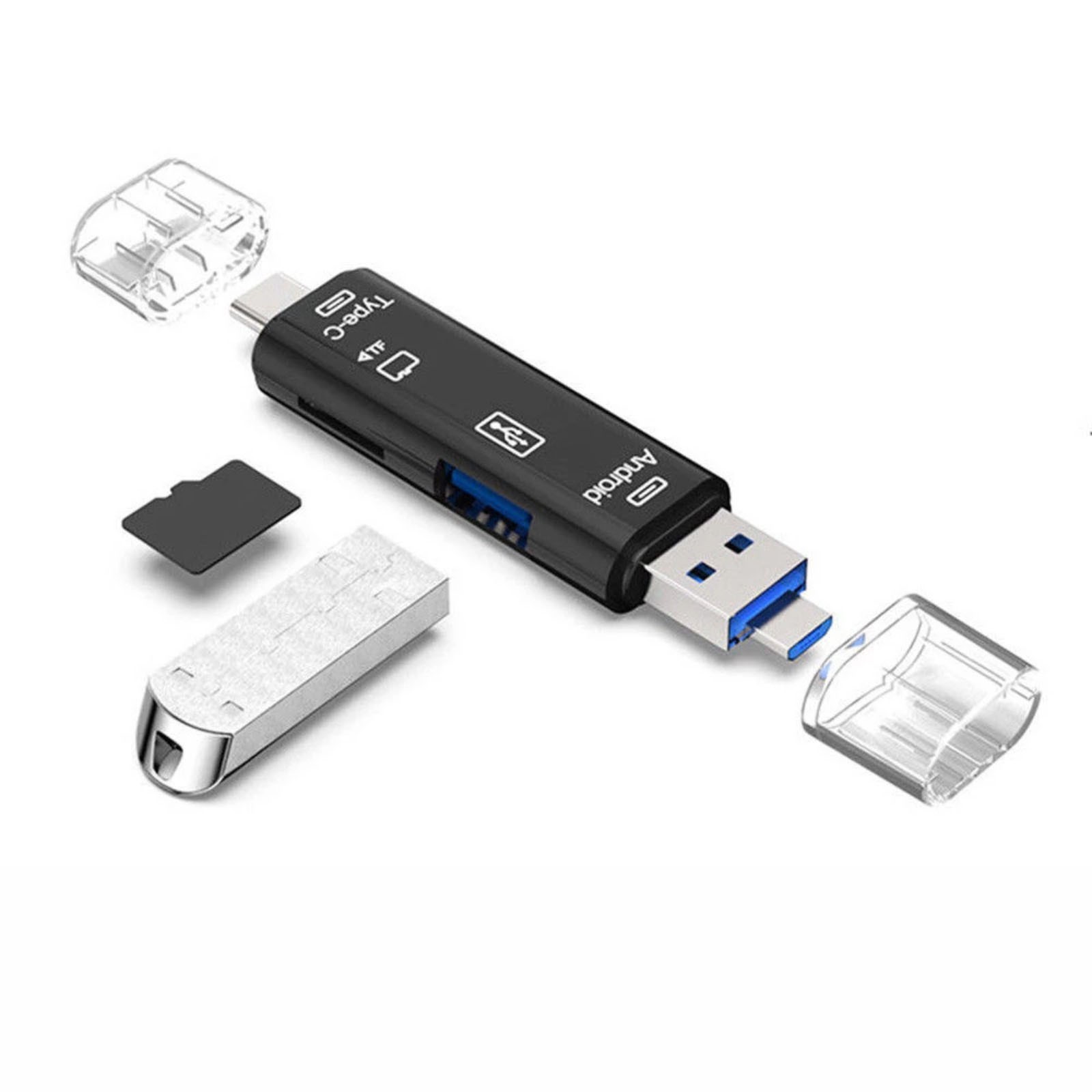 Bộ chuyển đổi đa năng cho điện thoại thẻ hub bộ nhớ usb type-c/usb 5 đầu đọc thẻ tf 2.0 di động trong 1 phụ kiện đầu đọc bộ chia usb otg