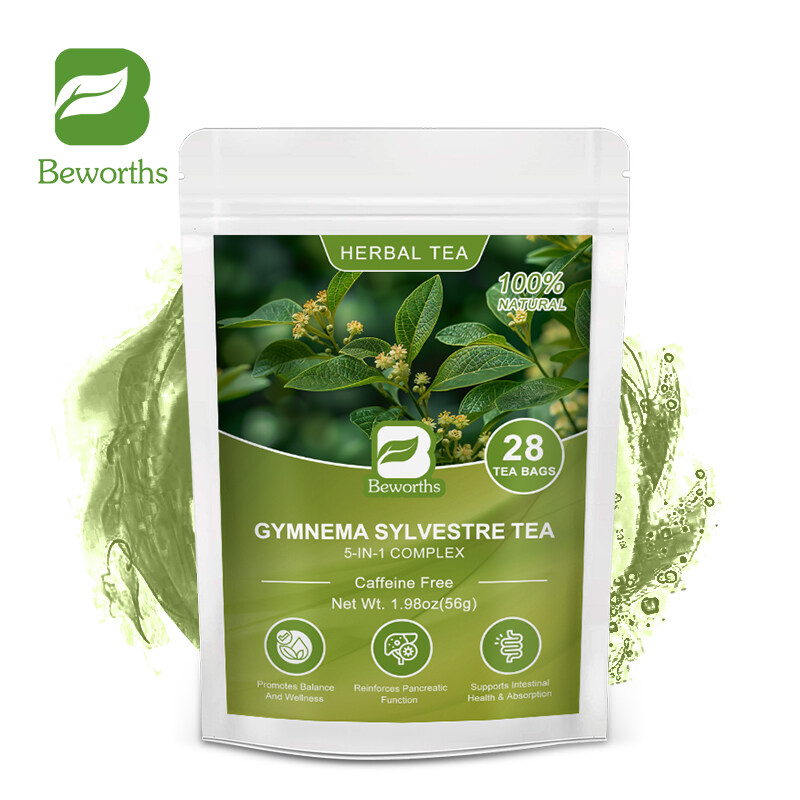 Trà Gymnema Sylvestre BEWORTHS với Trà xanh quế Ceylon Trà nghệ hoa dâm bụt Thúc đẩy sự cân bằng và sức khỏe Tăng cường chức năng tuyến tụy Hỗ trợ sức khỏe đường ruột & hấp thụ