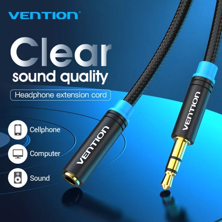 Vention Earphone Extension Cable 3.5mm Audio Jack Male to Female Extension