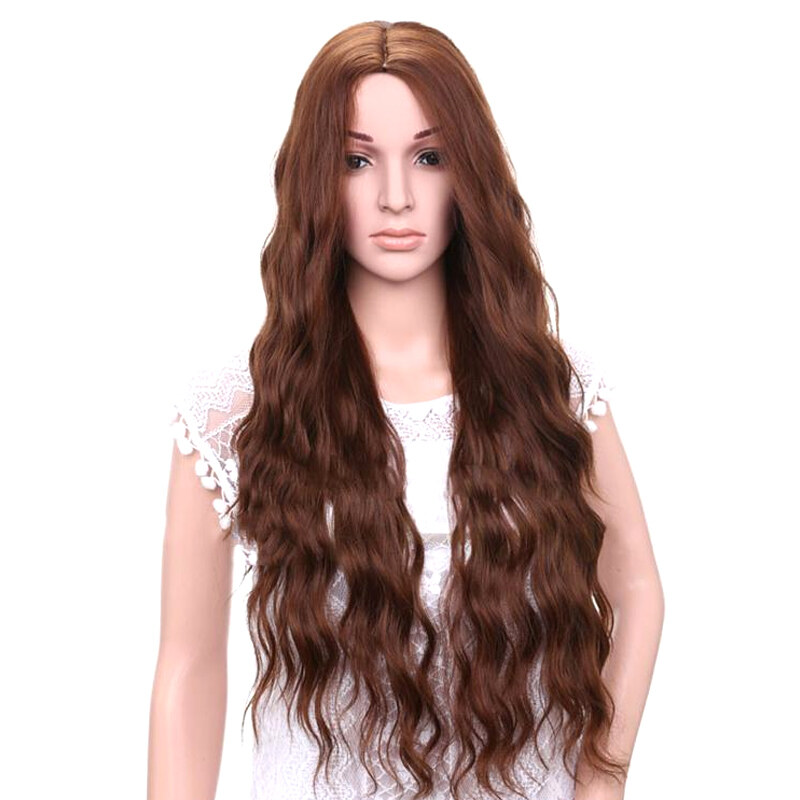 Tóc Giả Nguyên Bản Cho Phụ Nữ Tóc Thật Màu Gradient Xoăn Dài Tóc Giả Nhân Tạo Tóc Xoăn Gợn Sóng Chịu Nhiệt Tóc Giả Đỏ Đen
