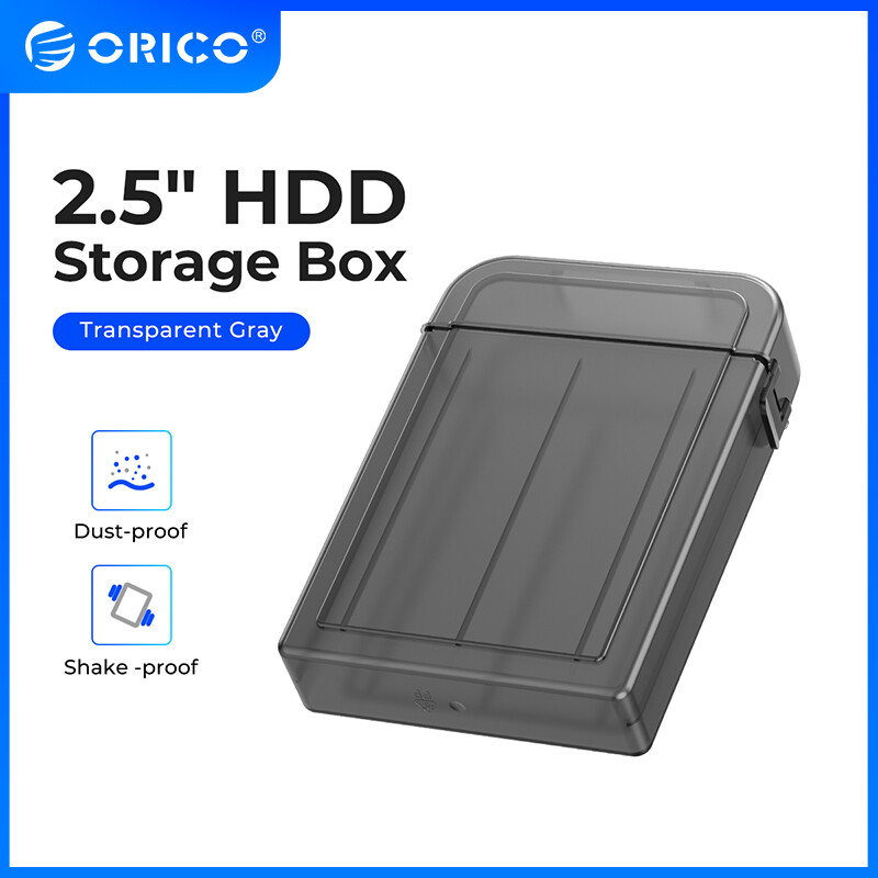 HDD Storage Case ORICO 5Pcs 2.5" Multi-disk Plastic Storage Bag 3.5" Hard Drive Disk Protection Box with Labe ราคา 82 บาท*ส่งฟรี