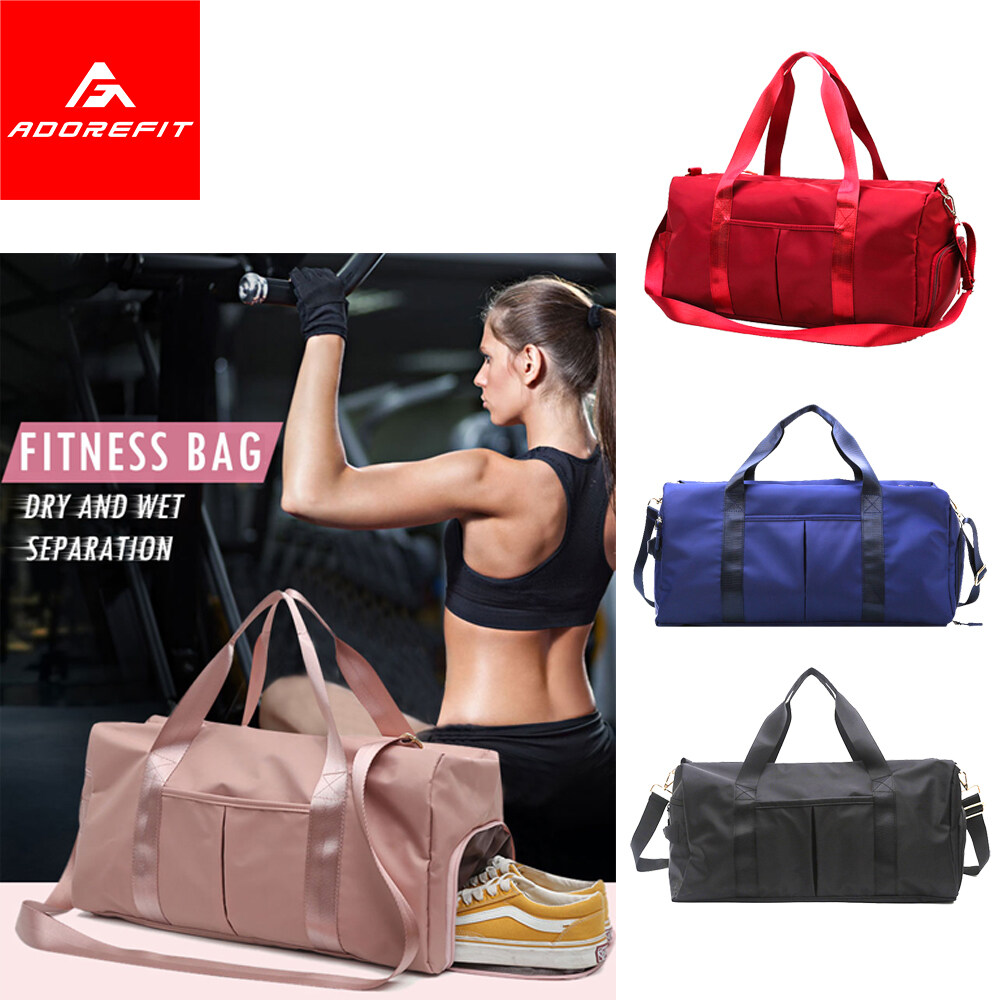 gym bag with shoe compartment and yoga mat holder
