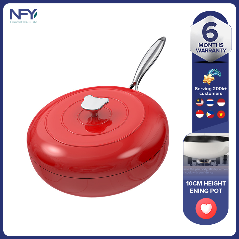【NEW】Little White Bear Frying Pan Household Multi-Function Nonstick Pan Induction Cooker Gas Range Universal Frying Pan ราคา 882 บาท*ส่งฟรี