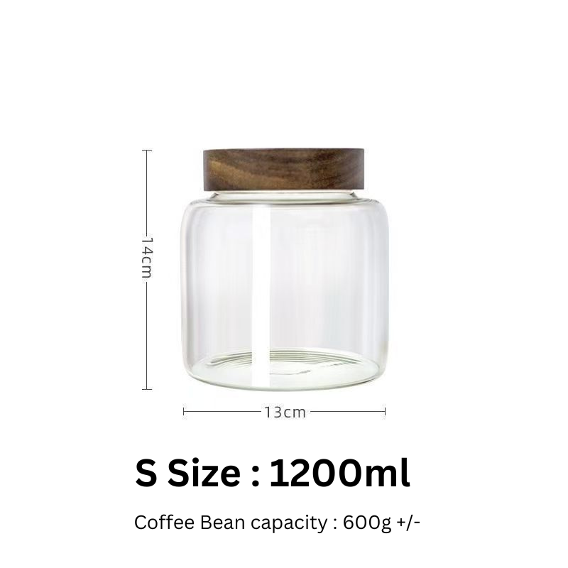 Tarro de cristal con tapa de madera hermético para alimentos_voghion.com