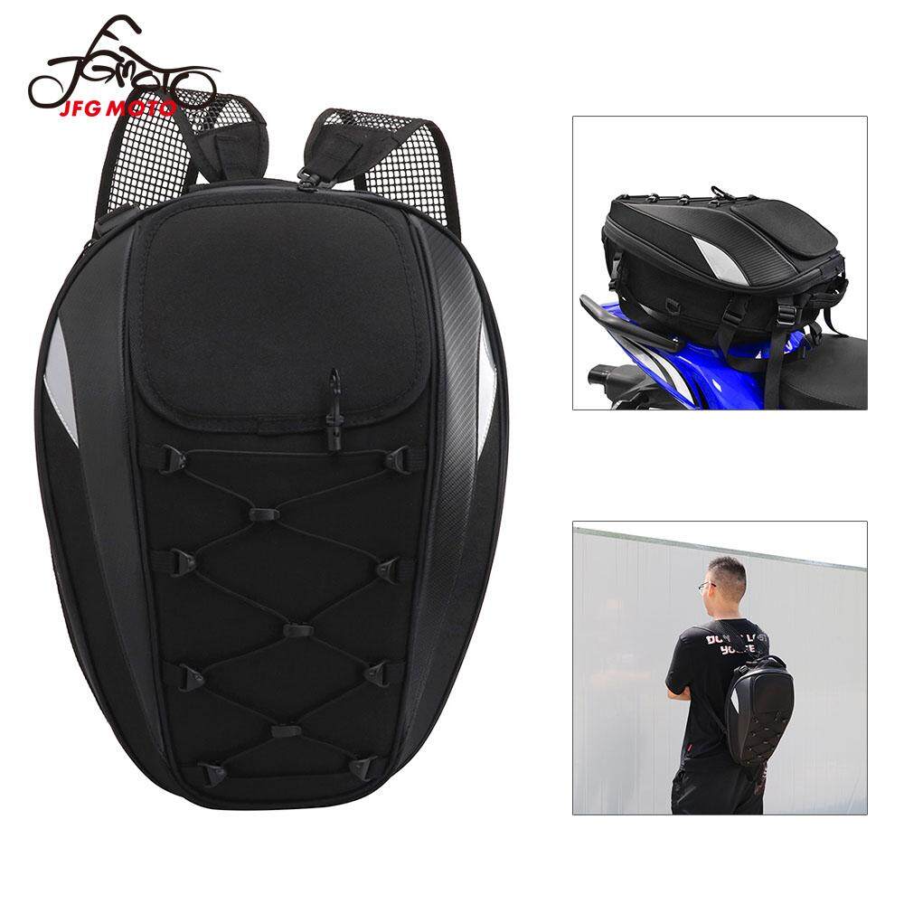 jfg moto túi yên sau túi hành lý du lịch xe máy chống nước túi mũ bảo hiểm túi gắn đuôi xe máy dây đai phản quang có thể mở rộng 3