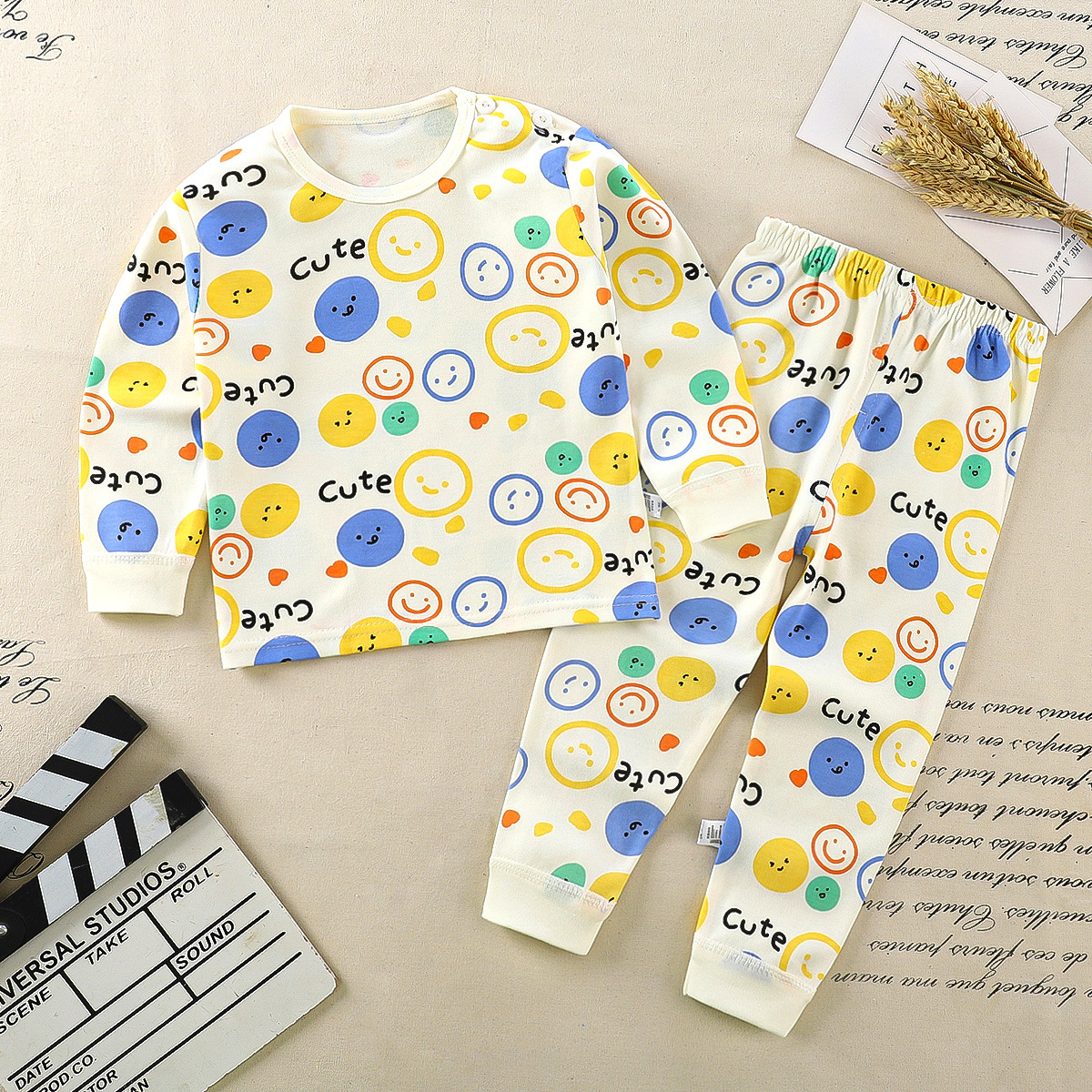 27Kids Store Children's clothing suit Child's Long sleeves T-shirt with Trousers Sweatpants Long Pants Baby Boys Girls (1Y-8Y) 2023 for kids boys Spring NEW A17-A20 ราคา 184 บาท*ส่งฟรี