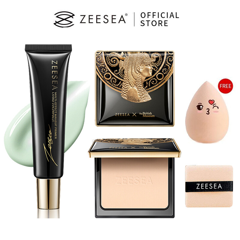 ZEESEA Kem Lót 30G + Bột ZEESEA Kem Lót Nền Không Thấm Nước Không Thấm Mồ Hôi Phấn Trang Điểm Kiềm D