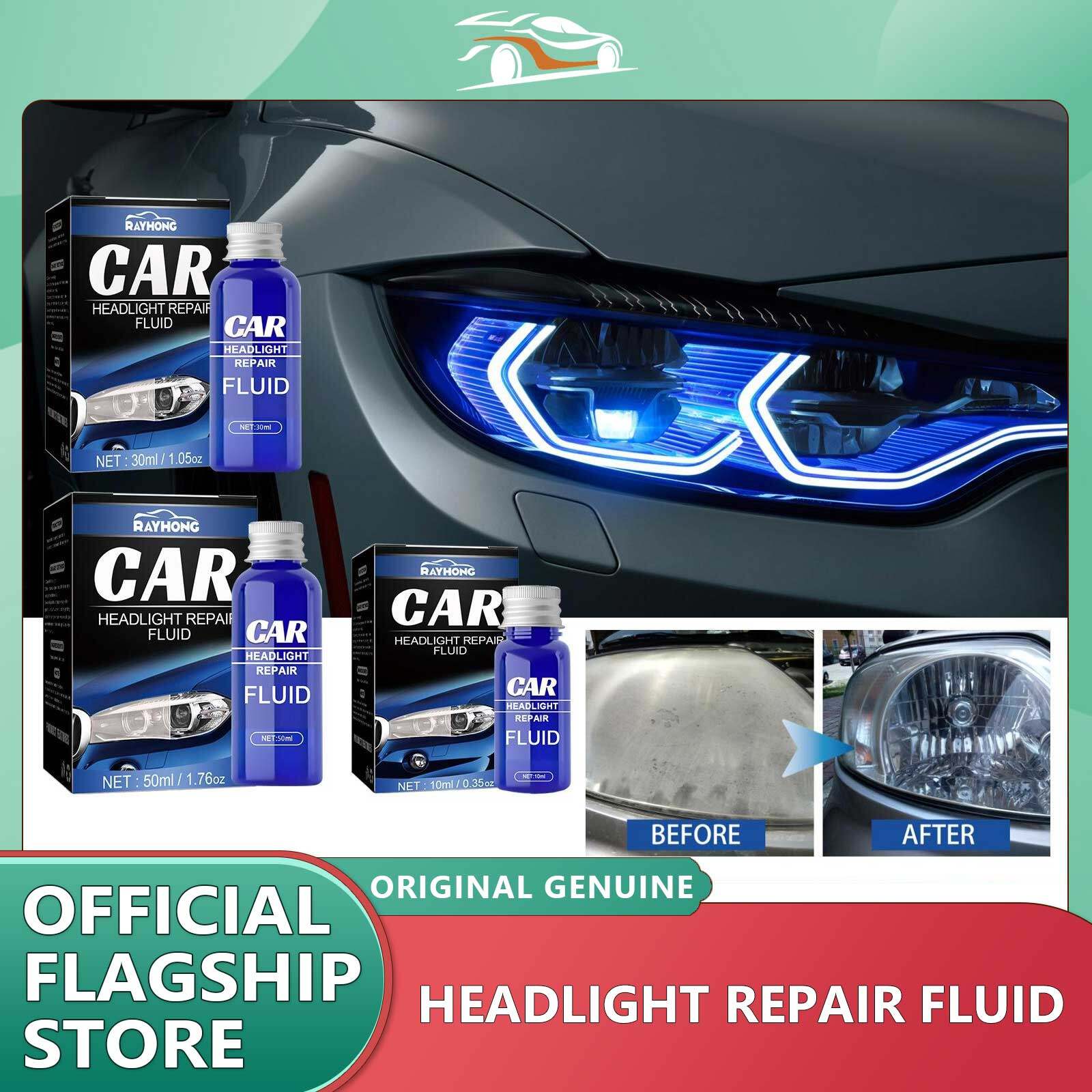 Rayhong 10/30/50ml Car Headlight Polishing Agent Scratch Remover Repair Fluid Headlight Lens Restoration System Auto Wash Accessories Auto Car Headlight Repair Coating Solution Repair Kit Oxidation Rearview Coating Headlight Polishing Anti-scratch Liquid ราคา 142 บาท*ส่งฟรี