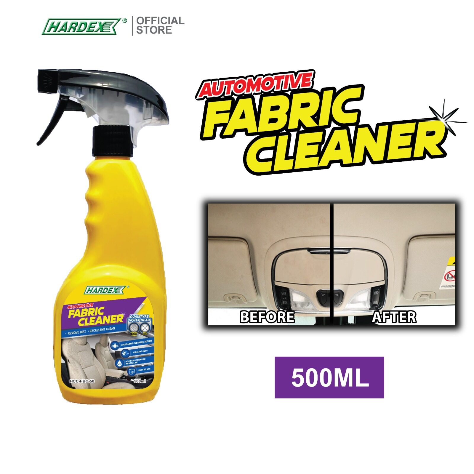 HARDEX AUTOMOTIVE FABRIC CLEANER 500ml CAR CARE PRODUCTS Pahang