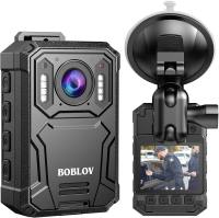 KJ23Pro BOBLOV 2K กล้องติดร่างกายตำรวจ256GB พร้อมการมองเห็นได้ในเวลากลางคืนแบตเตอรี่4000MAh บันทึก15H กันน้ำออกแบบ USB-C สำหรับการบังคับใช้กฎหมายความปลอดภัยและการทำงานกลางแจ้ง