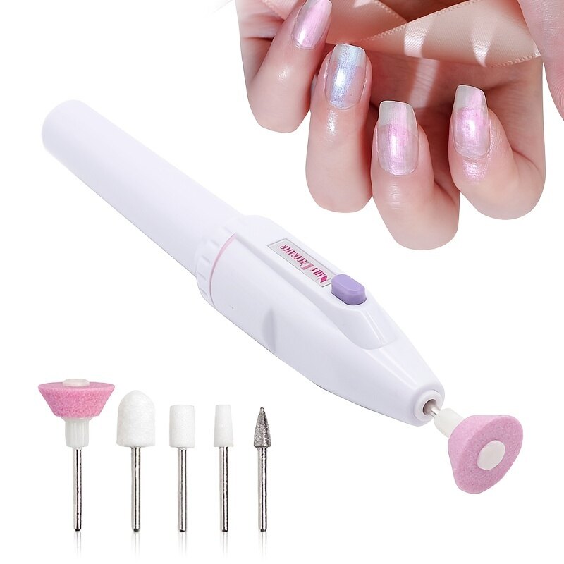 Móng tay máy thay đồ để loại bỏ da chết móng tay làm móng tay máy mài mini xách tay bút pin máy mài điện Máy mài