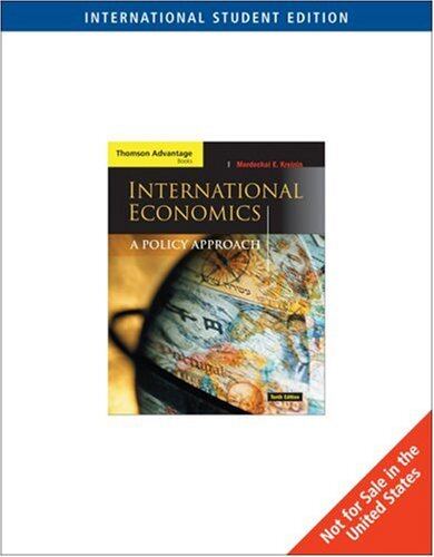 International Economics: A Policy Approach [Paperback] 10e by Max Kreinin - ISBN 9780324315394 / 0324315392 - Jenama Cengage Harga 68 Ringgit*Penghantaran Percuma