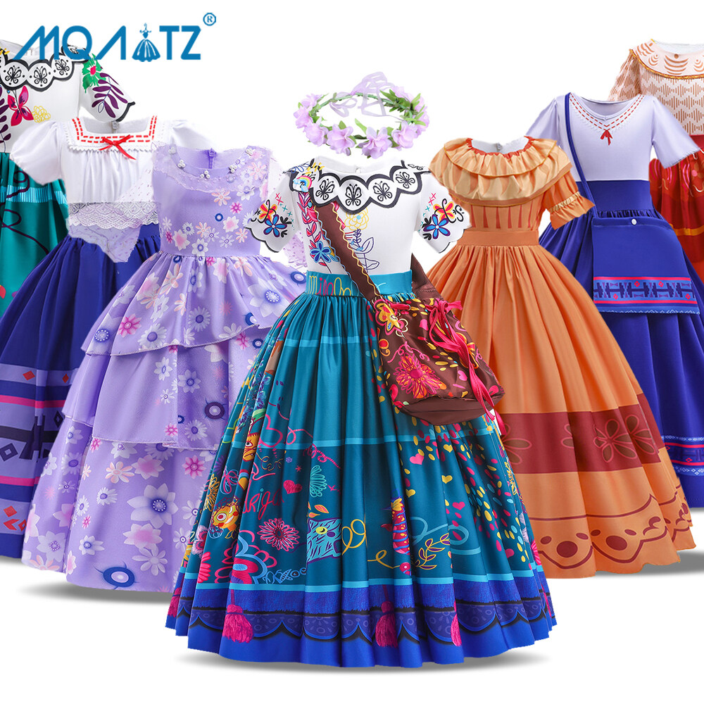 MQATZ Encanto Madrigal Cosplay Costume Girl Dress Princess Dress For