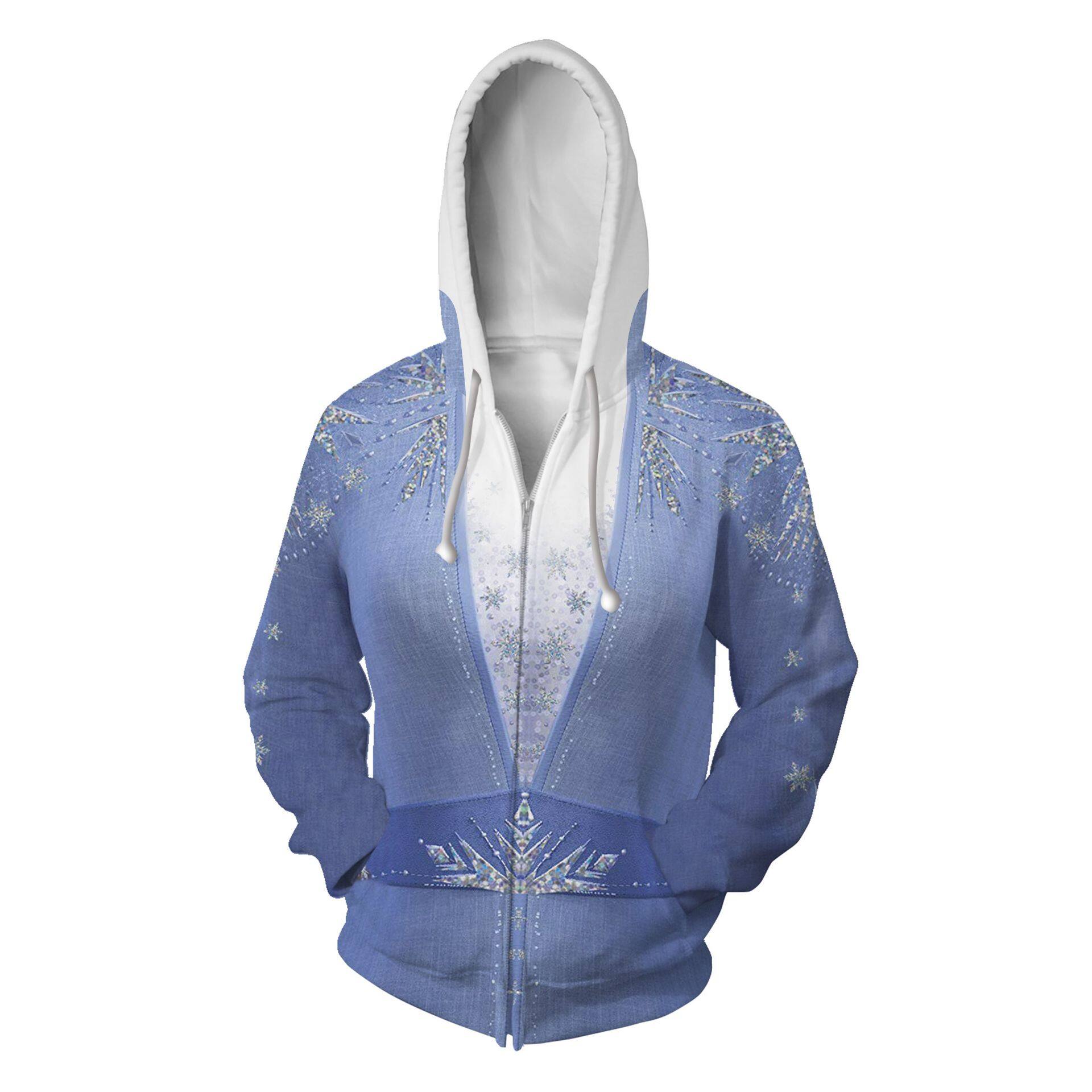 snow flying Adult 3D Print Cosplay Hoodie Jacket Sweatshirt Halloween Costume Unisex