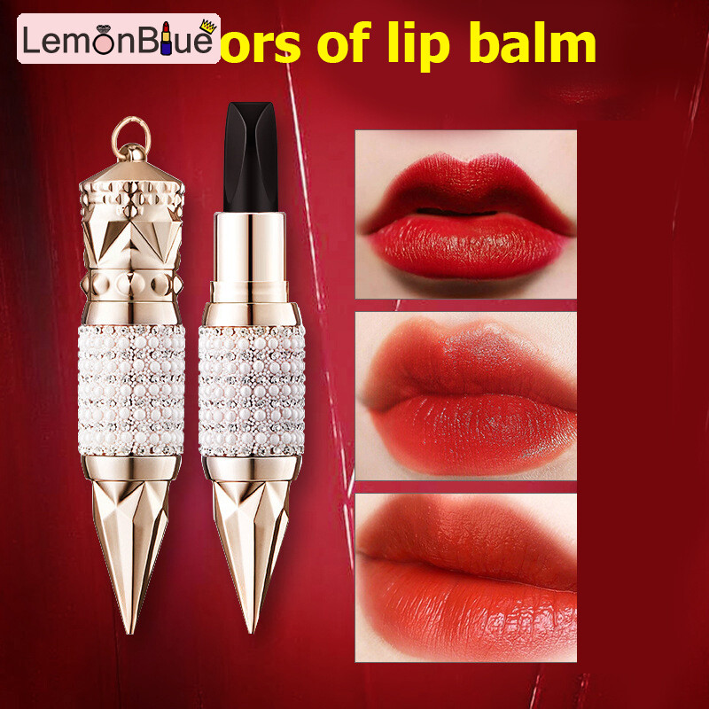 Gambar LemonBlue 3 Colors Lipstick Velvety Set Long Lasting Nonstick Cup Not Fade Makeup Cosmetics Kit for Girl Women