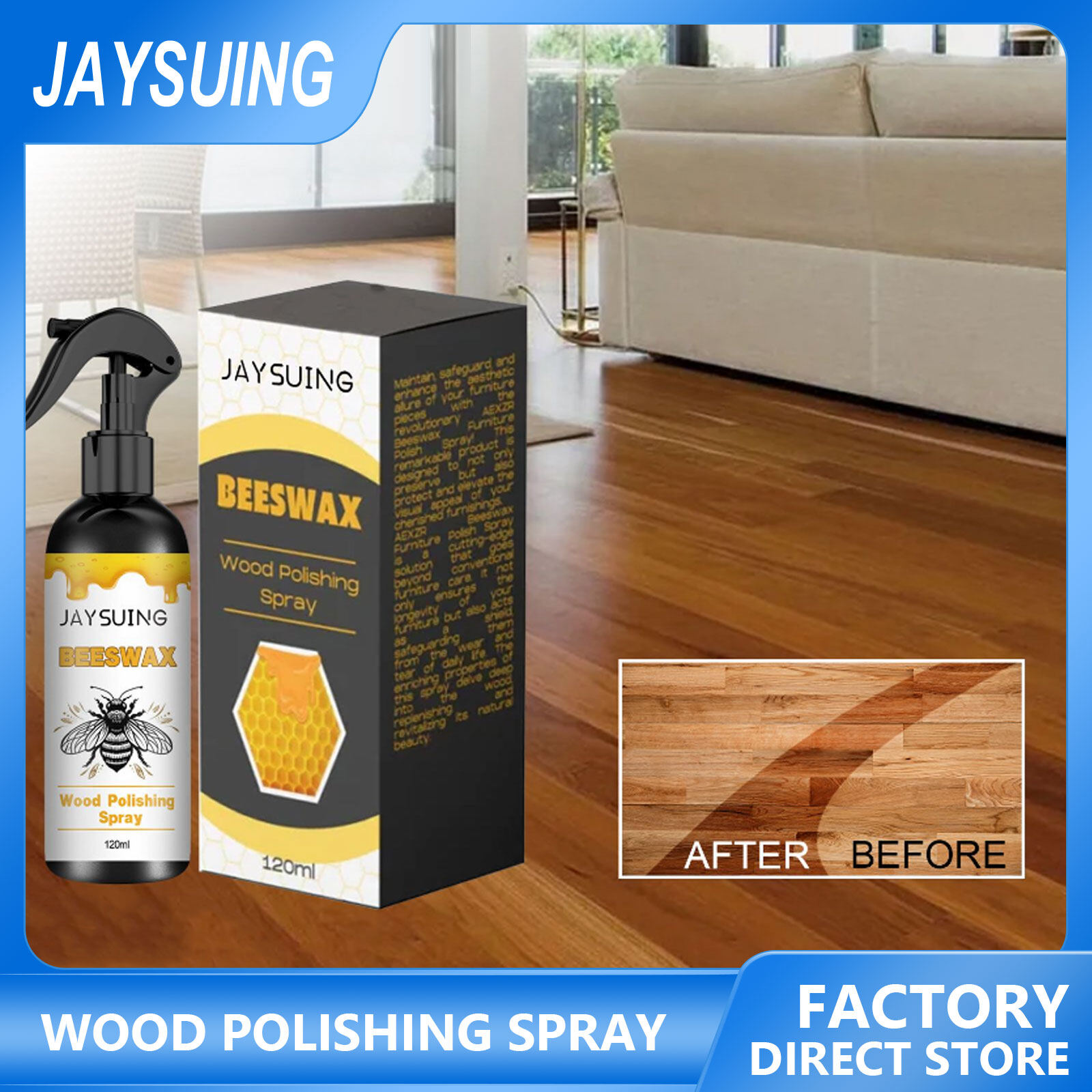 Jaysuing đánh bóng đánh bóng sáp ong phun gỗ đánh bóng beewax sáp ong đồ nội thất gỗ sáp gỗ tinh khiết tự nhiên ong hữu cơ nguyên chất đồ nội thất chăm sóc vệ sinh nhà làm sạch sáp ong cho đồ nội thất beewax gỗ đánh bóng đồ nội thất gỗ sáp ong không thấm