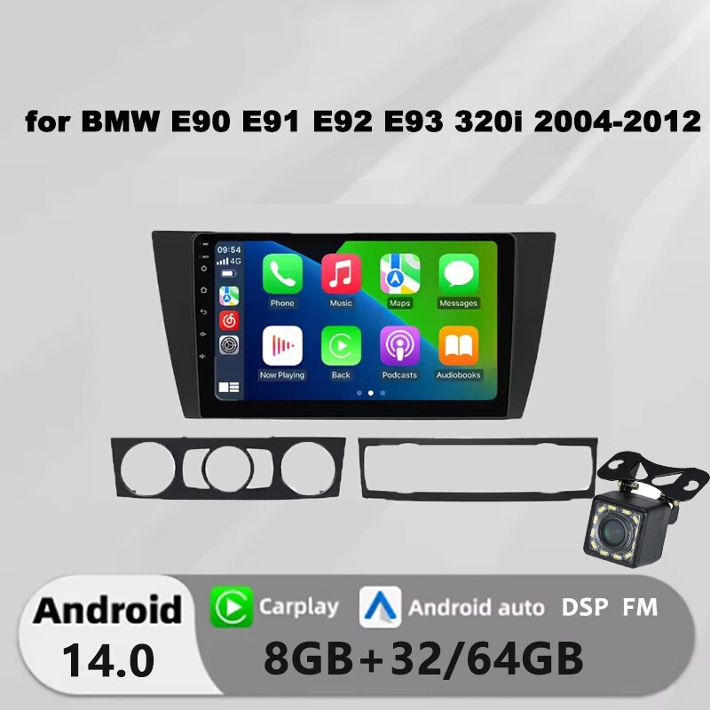 Honxun 8GB+64 android head unit for BMW 3 series E90 E91 E92 E93 2004-2012 player 2din stereo multimedia carplay touch screen monitor with rear camera FM GPS dsp wifi navigation ราคา 4,070 บาท*ส่งฟรี
