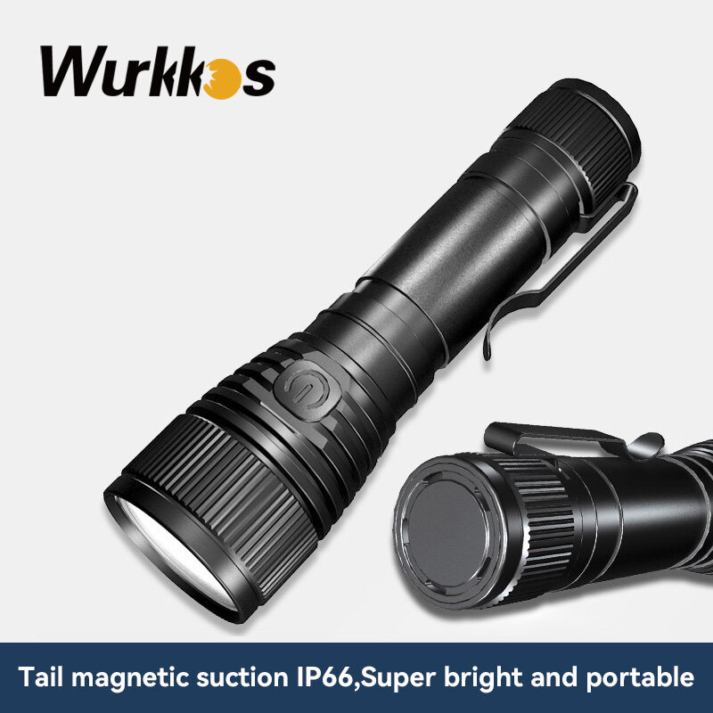 Wurkkos Đèn pin Led 18650 sạc được Type-C S15 Đèn pin đa năng cầm tay chống rơi và chống thấm nước hợp kim nhôm 660lm