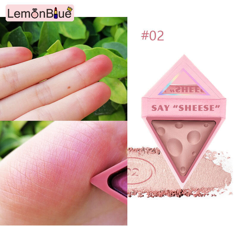 Gambar LemonBlue Free Powder Blush and Brush Long Lasting Contour   Highlight Face Natural Look Blush Gift for Girl Women Easy to Color