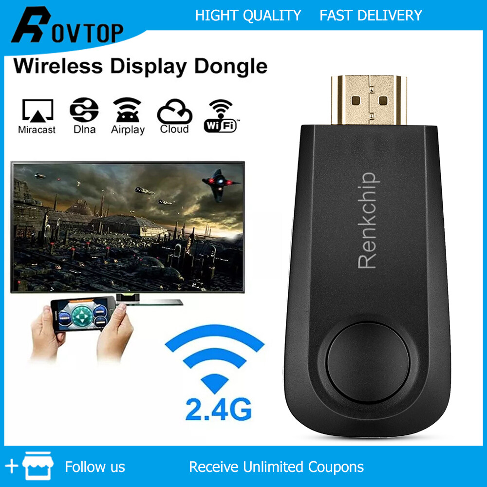 Rovtop Màn Hình HD Miracast Plus Airplay HDMI Dongle DLNA Miracast Airplay