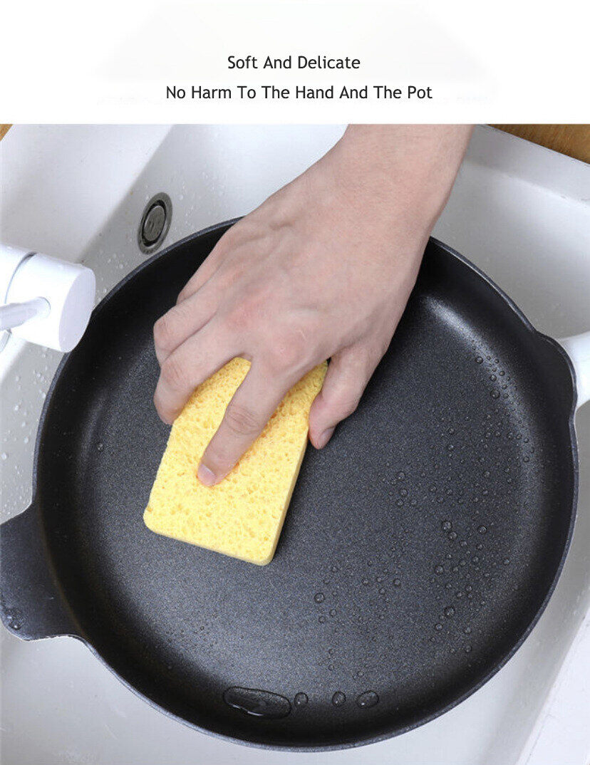 Miếng Bọt Biển Cotton Dạng Bột Gỗ Tầm Nhìn Miếng Bọt Biển Lau Rửa Chén Miếng Bọt Biển Lau Ma Thuật Nồi Lau Nhà Bếp Dụng Cụ Khử Nhiễm Và Thấm Nước Vải Làm Sạch