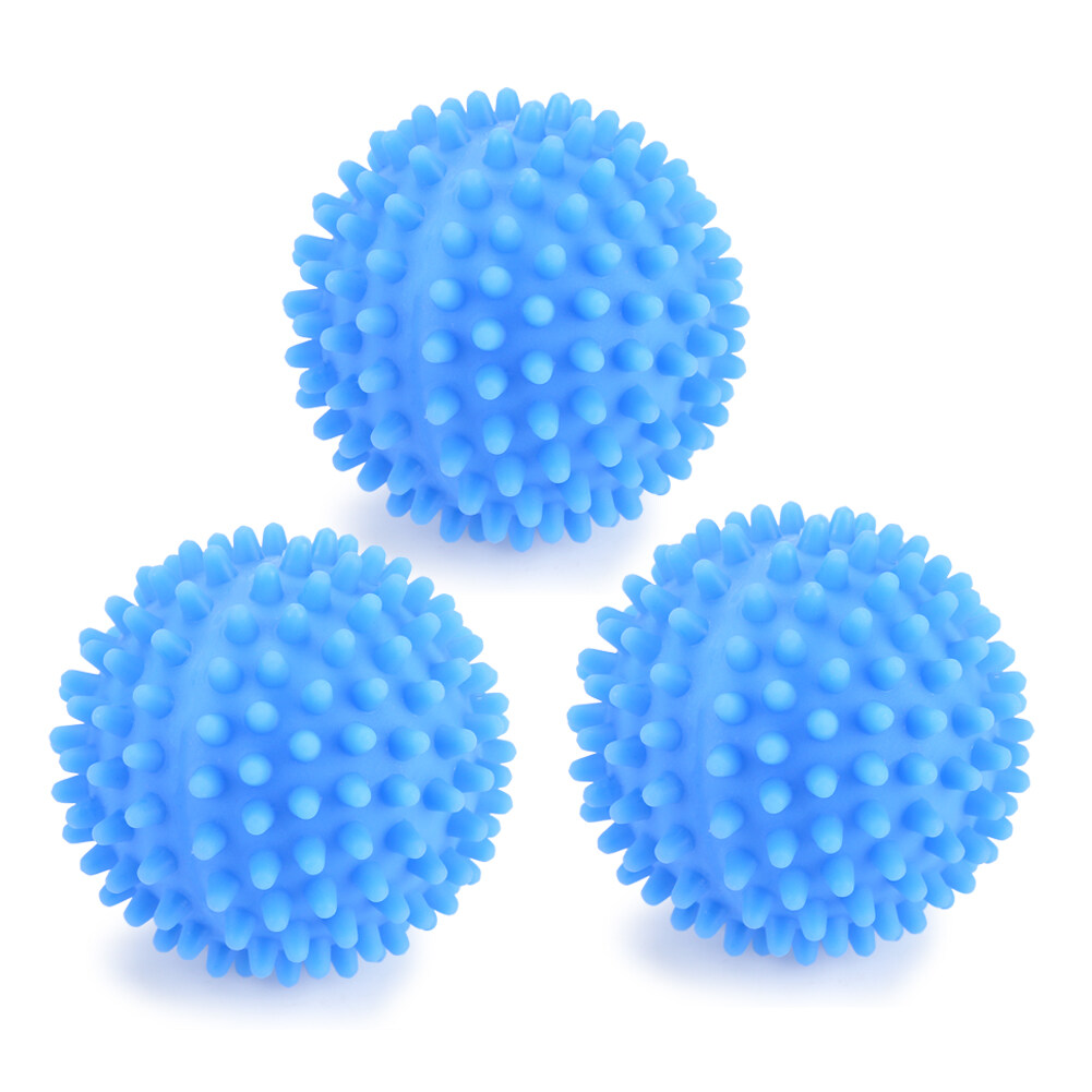 【Trong kho】4 Cái/bộ Blue PVC Tái Sử Dụng Máy Sấy Balls Giặt Giặt Sấy Vải