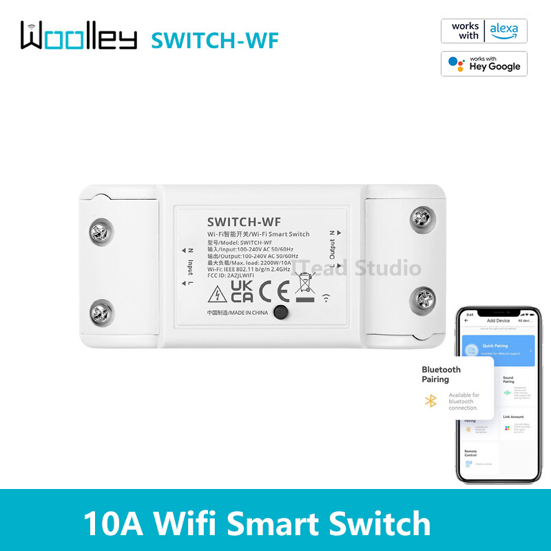 WOOLLEY Công Tắc Thông Minh Wifi 10A Công Tắc Đèn EWeLink Ứng Dụng Điều Khiển Mô-đun Thông Minh Hẹn Giờ Thông Minh Công Tắc Điều Khiển Bằng Giọng Nói Rơ Le Ngắt Mạch Điện