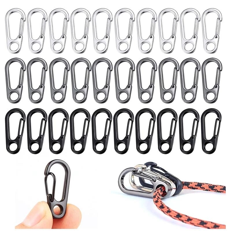 5 chiếc móc khóa đa năng mini ba lô khóa treo cắm trại khóa lò xo móc khóa nhỏ xíu móc khóa dụng cụ edc bằng hợp kim