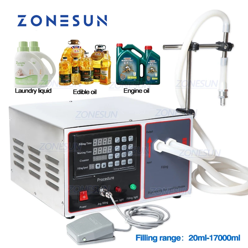 ZONESUN GZ-GFK17B Automatic Filling Machine Laundry Detergent Shampoo Juice Machine Oil Water Milk Liquid Bottle Filling Machine ราคา 23,574 บาท*ส่งฟรี