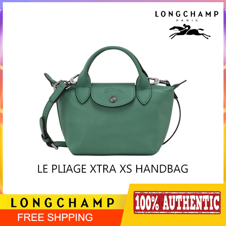 New Arrivals Longchamp Women Bags Handbags LE PLIAGE XTRA XS HANDBAG Sage - Leather ราคา 1,279 บาท*ส่งฟรี