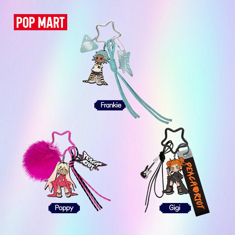 POP MART Lil Peach Riot: Loading! Series-Keychain (GIGI/POPPY/FRANKIE)