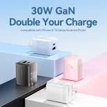 Vention 30W GaN Charger USB C Charger PD+USB 2 ports Adapter Charger With QC4.0 PD USB typec Fast Charger