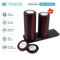 Retekess TD163 Restaurant Pager System Wireless Calling Beepers 400M Distance Beep-Vibe-Flash Alerts Customer Paging Solution for Cafeteria Fast Food Restaurant Cafes Spa Cebu