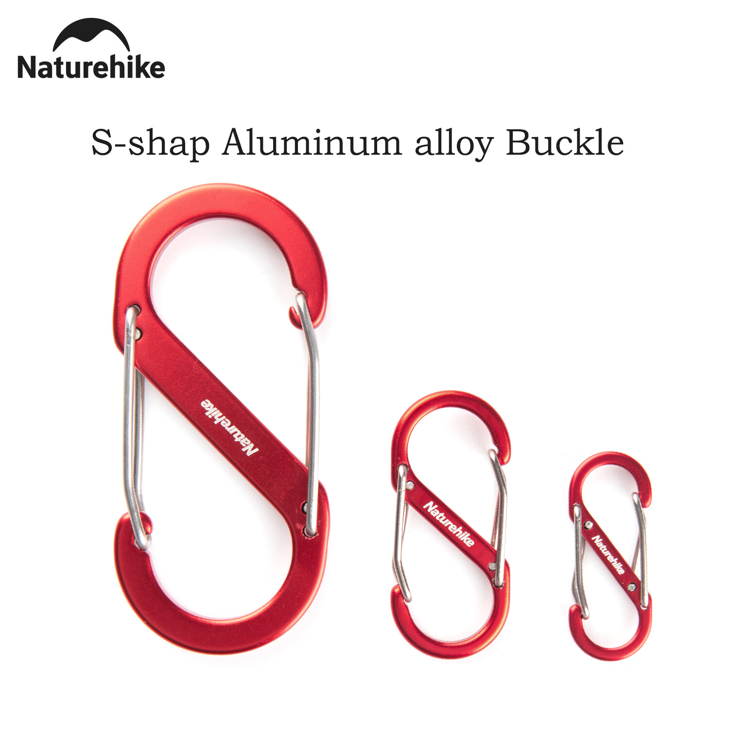 Naturehike S-Shape Hang Buckle 4cm 5cm 8.8cm Aluminum Alloy Keychain Quickdraw Traveling Carabiner (Cannot be used for Mountaineering!) ราคา 41 บาท*ส่งฟรี