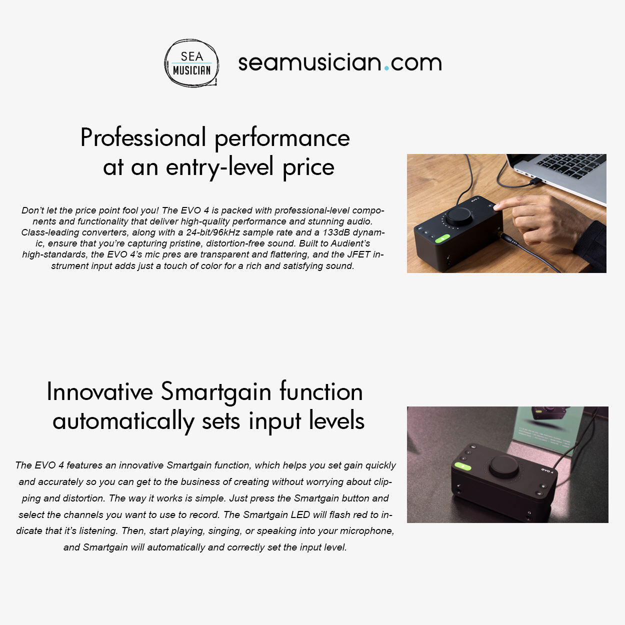 AUDIENT EVO 4 USB AUDIO INTERFACE