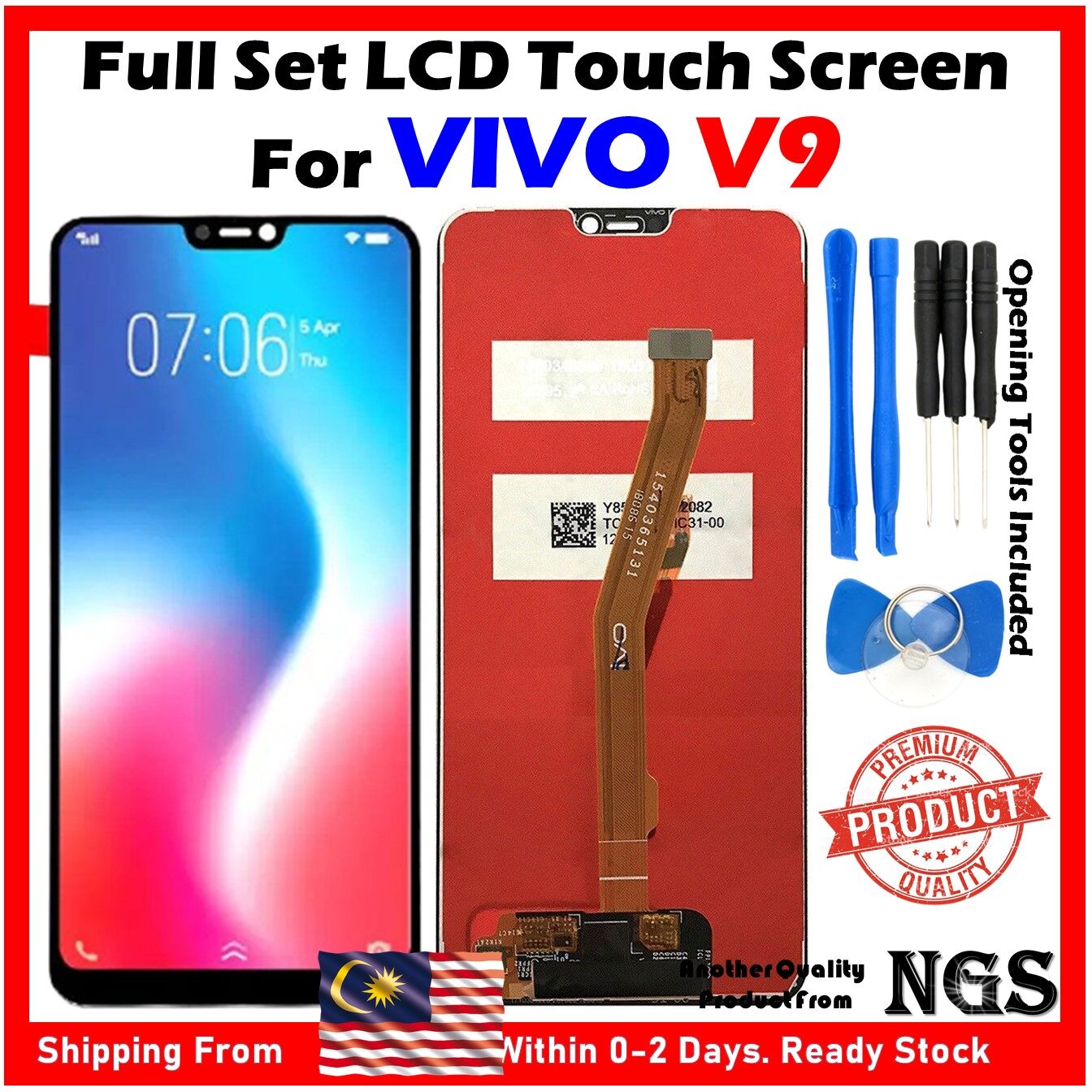 Original 3260mah Battery B D9 For Vivo V9 Vivo 1723 Y85 Vivo 1727 Vivo 1726 With Opening Tools Lazada