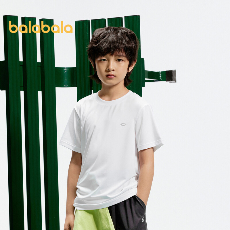 Balabala Children T Shirt 2024 New Children Summer Short Sleeve Big Children Sports Quick Drying Top ราคา 181 บาท*ส่งฟรี