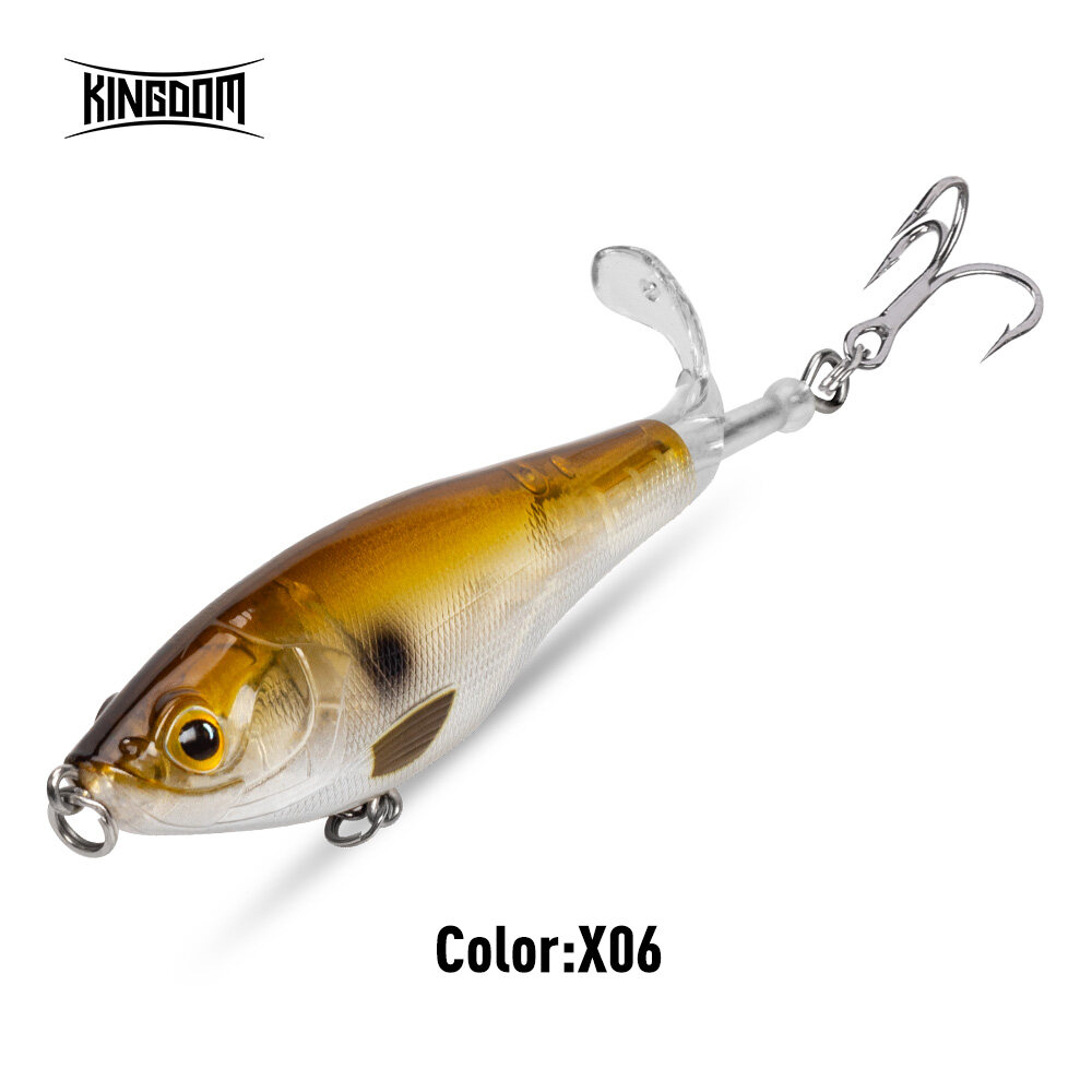 Kingdom Fishing Lure Mồi Nhân Tạo Cánh Quạt 90 Mét 11 Gam/110 Mét 17 Gam Wobblers Cứng Nổi Topwater Bút Chì Mồi Cho Bass, Pike Vv Kingpop Miễn Phí Xoay Đuôi