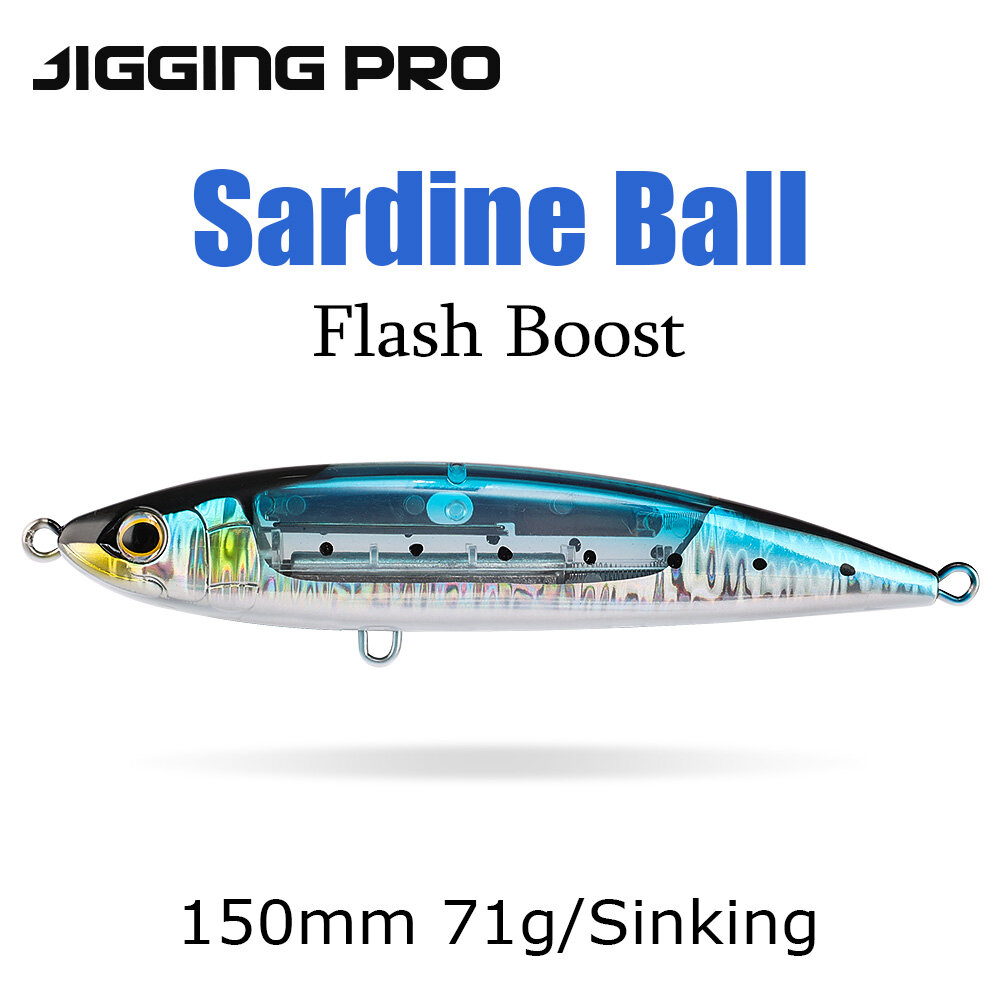 Jiggingpro 150mm 71g chìm mồi giả kiểu bút flash boost mồi câu cá nước mặn mồi câu cá biển