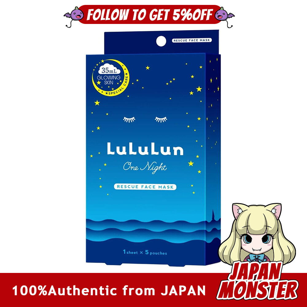 Lululun One Night Rescue Face Mask Transparent One Night R 4K 35mL 5 bags