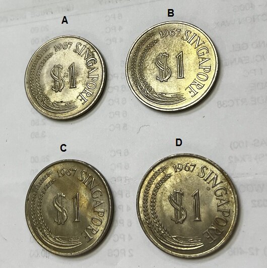 コレクション 1967 Singapore Coin Set 1967 Singapore 6 Coins Brilliant Uncirculated Set Original