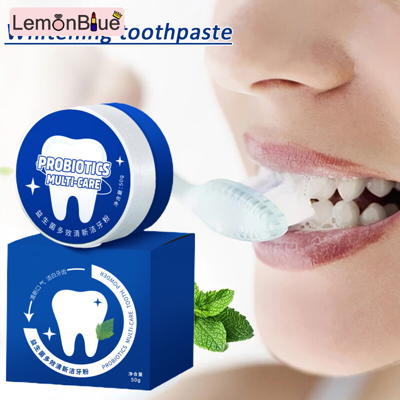 Gambar LemonBlue Teeth Cleaning Powder Teeth Whitening Removing Stain Keeping Oral Fresh For Women Men