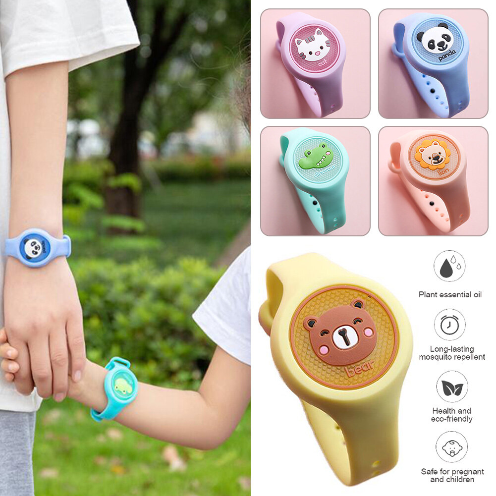 [Free Ship] Mosquito Repellent Bracelet for Kids Cartoon Lightweight Mosquitoes Insects Repellent Watch Outdoors ราคา 24 บาท*ส่งฟรี