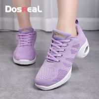 DOSREAL Dance Shoes For Women Sport Shoes Feature Modern Dance Jazz Shoes Soft Air Cushion Black Women Sneakers Female On Sale