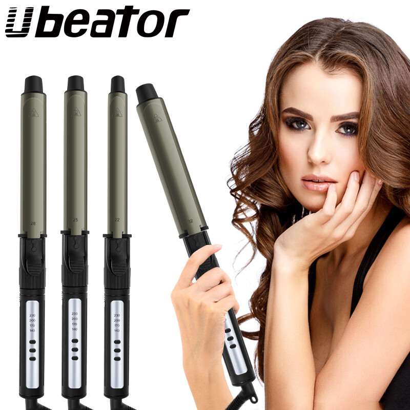 Ubeator rotation Hair Curler Curling Wands 360degree roate 25mm28mm32mm Women Big wave Hair Household Salon Styling Tools ราคา 418 บาท*ส่งฟรี
