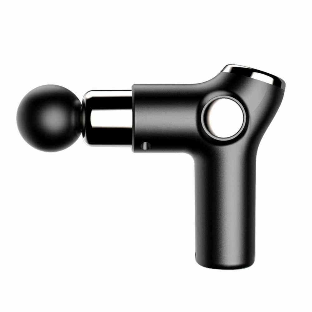 Gambar Mini Massage Gun Portable Deep Muscle Massager for Pain Relief Electric Massager Gun with 4 Massage Heads for Gym Office Home (Black)