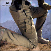 FUGUINIAO Men's Tactical Waterproof Combat Pants - Multi-pocket Overalls