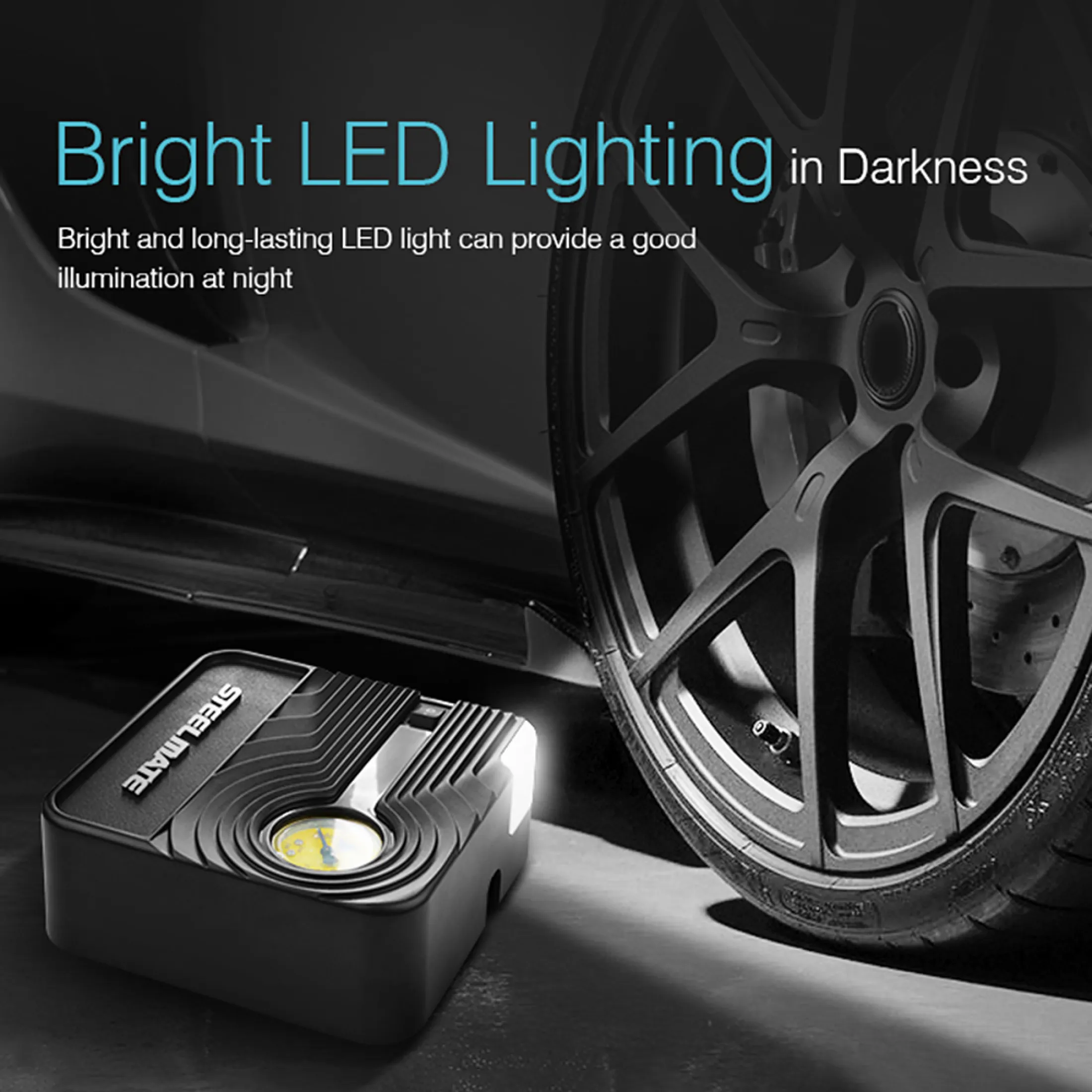 Steelmate 12v Dc Automotive Portable Air Compressor Pump Tire Inflator For Car Bicycle Ball Inflatables Lazada Singapore